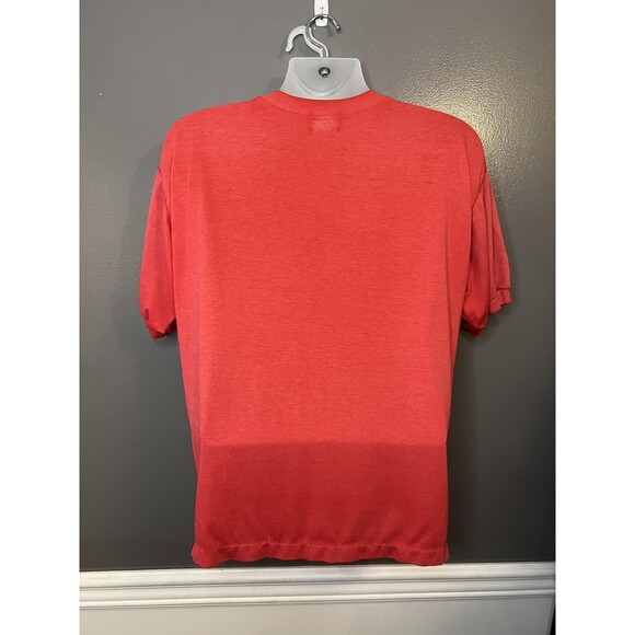 Vintage Jason Daniels Shirt Mens Large Red Pocket Tee Crewneck 80s USA Style - Picture 5 of 7